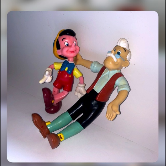 Disney Pinocchio and Geppetto bendable figures - Picture 2 of 2